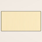 Classic Small Yellow Butter French Mattress Ticking Double Stripes Desk Mat Gallery Image 3
