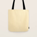 Classic Small Yellow Butter French Mattress Ticking Double Stripes Tote Bag Gallery Image 1