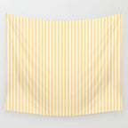 Classic Small Yellow Butter French Mattress Ticking Double Stripes Wall Tapestry Gallery Image 4