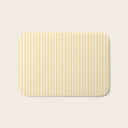 Classic Small Yellow Butter French Mattress Ticking Double Stripes Bath Mat Gallery Image 1