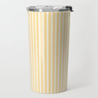 Classic Small Yellow Butter French Mattress Ticking Double Stripes Travel Mug Gallery Image 2