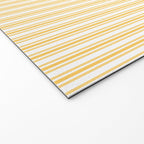 Classic Small Yellow Butter French Mattress Ticking Double Stripes Welcome Mat Gallery Image 2