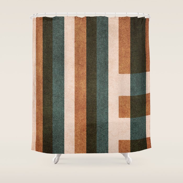 ABSTRACT ALPHABET / Decorative L Shower Curtain Gallery Image 1