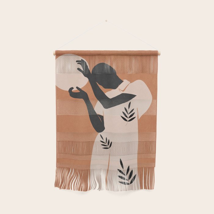 Minimal Abstract Art Sunset Girl 5 Wall Hanging Gallery Image 1