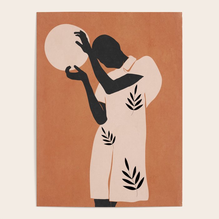 Minimal Abstract Art Sunset Girl 5 Poster Gallery Image 4
