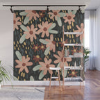 Kate Floral Dark Pattern Wall Mural Gallery Image 1