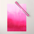 Modern fuchsia watercolor paint brushtrokes Wrapping Paper Gallery Image 1