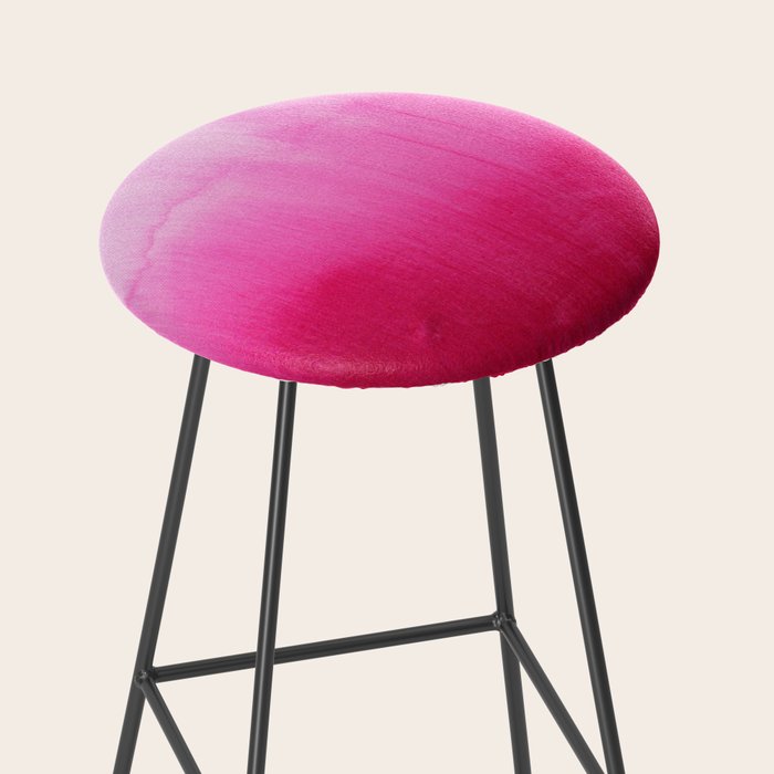 Modern fuchsia watercolor paint brushtrokes Stool Gallery Image 2