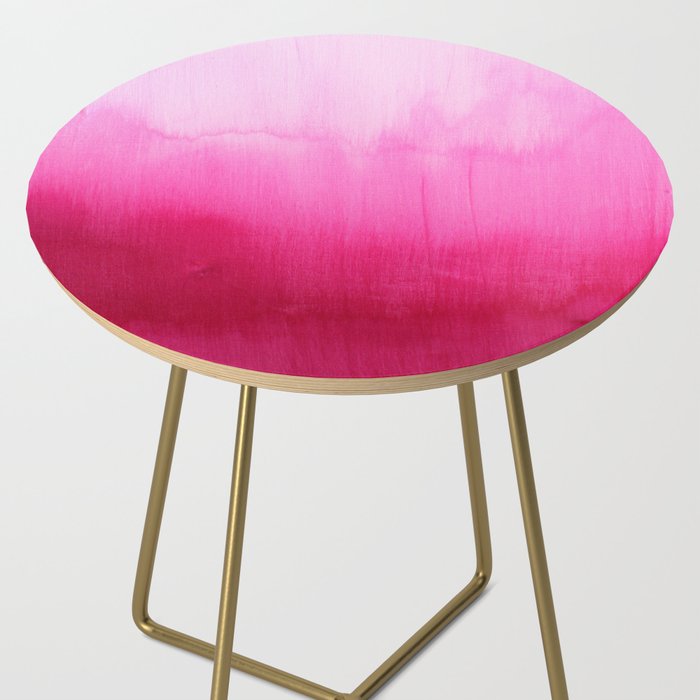 Modern fuchsia watercolor paint brushtrokes Side Table Gallery Image 2