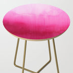 Modern fuchsia watercolor paint brushtrokes Side Table Gallery Image 2