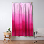 Modern fuchsia watercolor paint brushtrokes Window Curtain Gallery Image 5