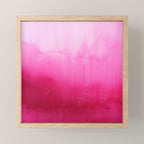 Modern fuchsia watercolor paint brushtrokes Mini Art Print Gallery Image 1