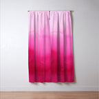 Modern fuchsia watercolor paint brushtrokes Window Curtain Gallery Image 3