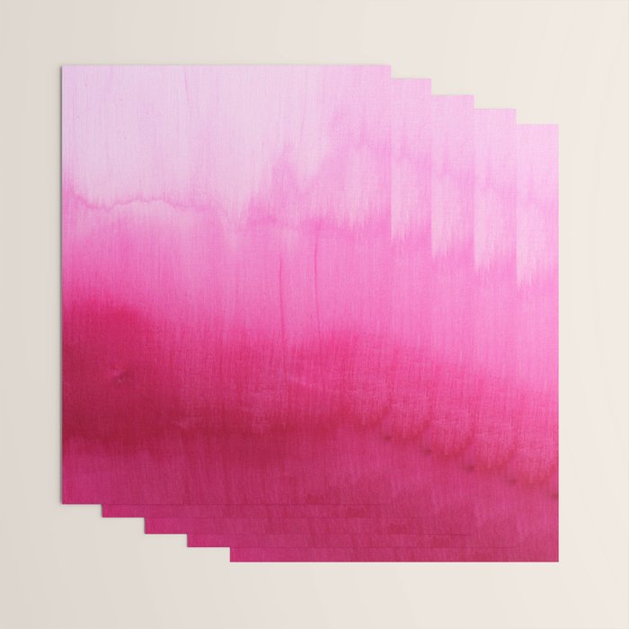Modern fuchsia watercolor paint brushtrokes Wrapping Paper Gallery Image 3