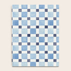 Mosaic plaids geometric pattern watercolor Soft blue Notebook Gallery Image 4