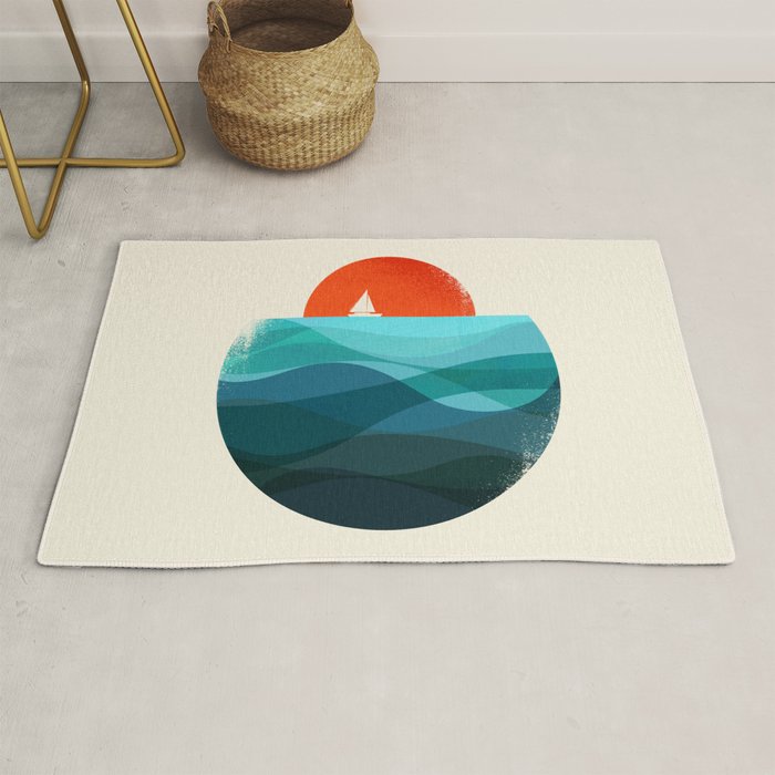 Deep blue ocean Rug Gallery Image 1