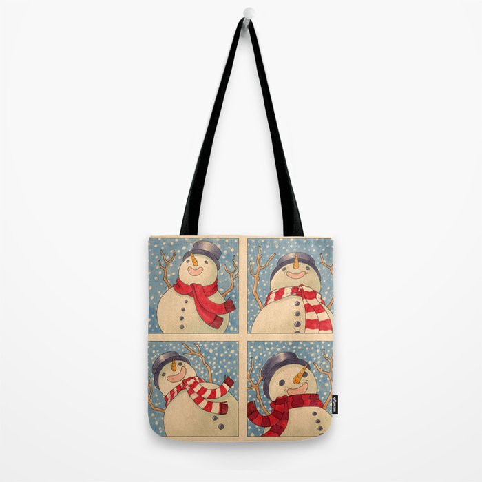 Happy Snowman Tote Bag Gallery Image 2