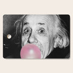 Satirical Bubble Gum Albert Einstein humour photography photograph blowing bubble gum bubble poster Cutting Board Gallery Image 1