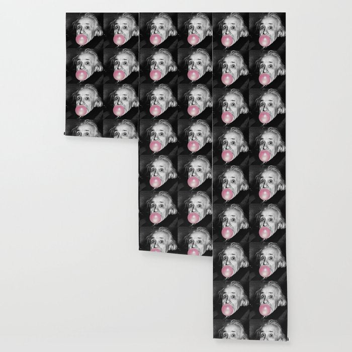Satirical Bubble Gum Albert Einstein humour photography photograph blowing bubble gum bubble poster Wallpaper Gallery Image 3