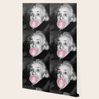 Satirical Bubble Gum Albert Einstein humour photography photograph blowing bubble gum bubble poster Wallpaper Gallery Image 2