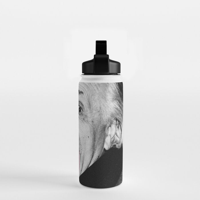 Satirical Bubble Gum Albert Einstein humour photography photograph blowing bubble gum bubble poster Water Bottle Gallery Image 2