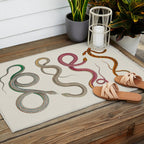 Albertus Seba Snakes Illustration Leopard Snake  Outdoor Rug Gallery Image 2