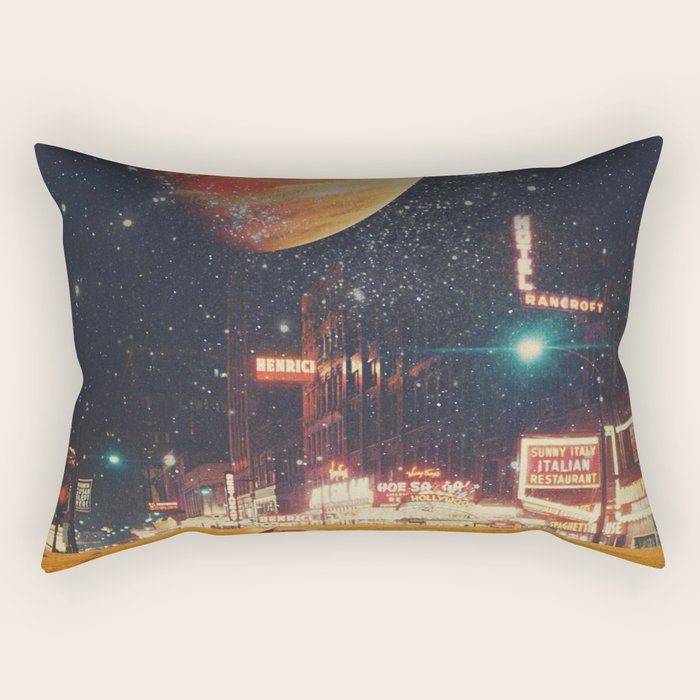 a postcard from year 2349 Rectangular Pillow Gallery Image 2