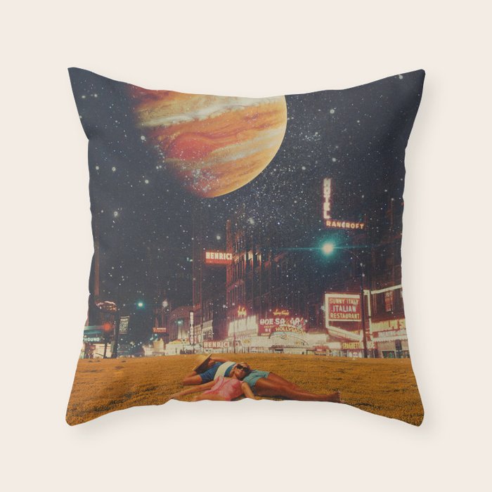 a postcard from year 2349 Throw Pillow Gallery Image 6
