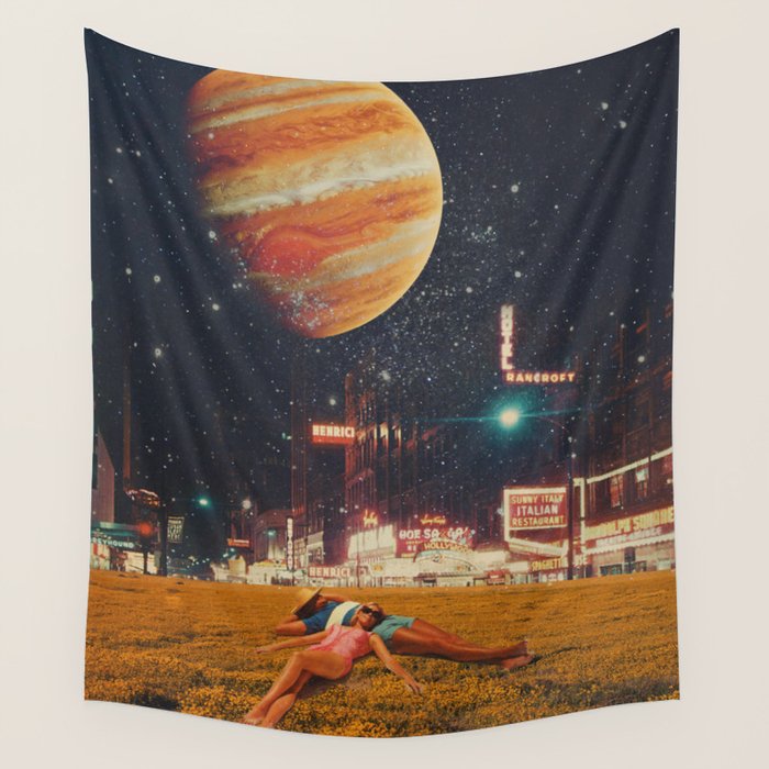 a postcard from year 2349 Wall Tapestry Gallery Image 4