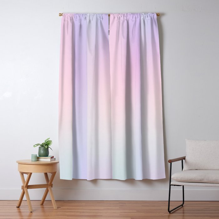 Pastel Gradient rainbow Window Curtain Gallery Image 1
