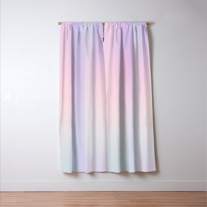 Pastel Gradient rainbow Window Curtain Gallery Image 3