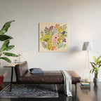 Colorful Flowers Watercolor Wood Wall Art Gallery Image 2