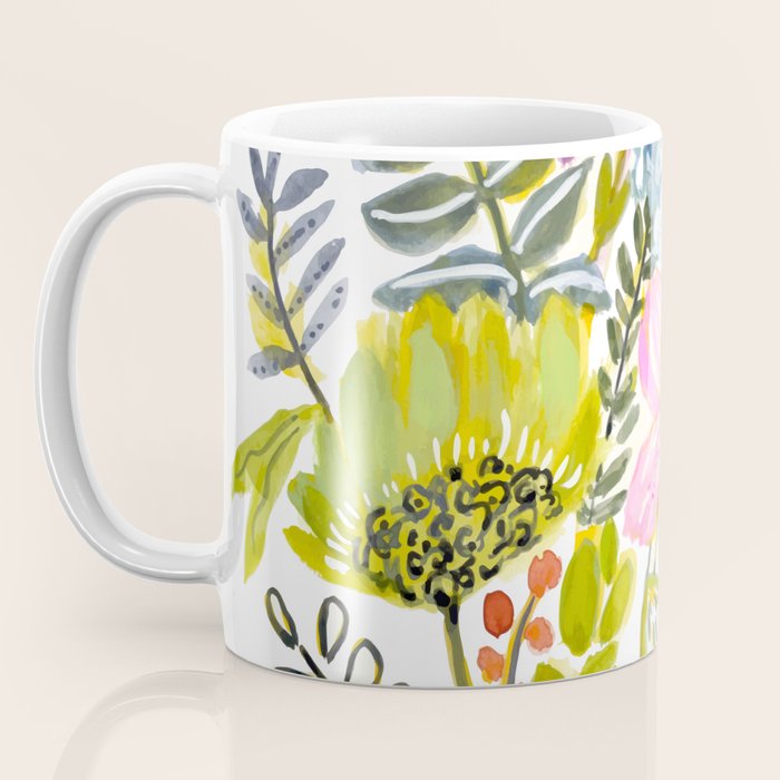 Colorful Flowers Watercolor Coffee Mug Gallery Image 3