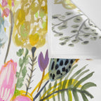 Colorful Flowers Watercolor Wall Tapestry Gallery Image 3