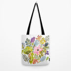 Colorful Flowers Watercolor Tote Bag Gallery Image 2