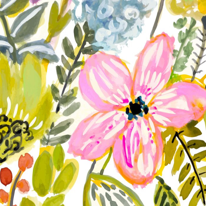 Colorful Flowers Watercolor Coffee Mug Gallery Image 2