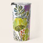 Colorful Flowers Watercolor Travel Mug Gallery Image 3