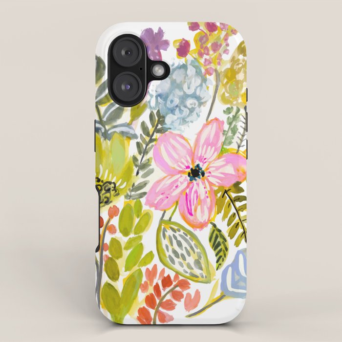 Colorful Flowers Watercolor iPhone Case Gallery Image 1