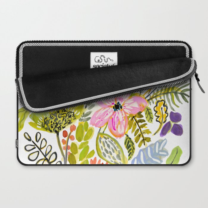 Colorful Flowers Watercolor Laptop Sleeve Gallery Image 2