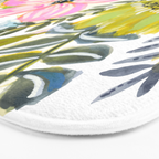Colorful Flowers Watercolor Bath Mat Gallery Image 3