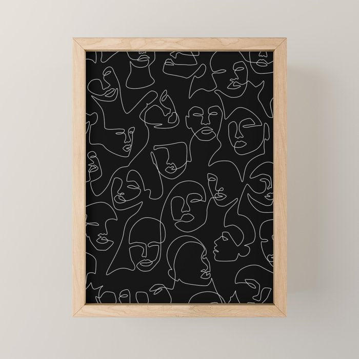 Face Lace Mini Art Print