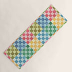 Eclectic  revival Handmade checker Multicolored Yoga Mat Gallery Image 1