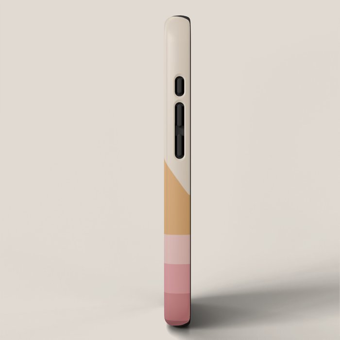 Minimal Retro Sunset Sunrise - Neutral Pink iPhone Case Gallery Image 2