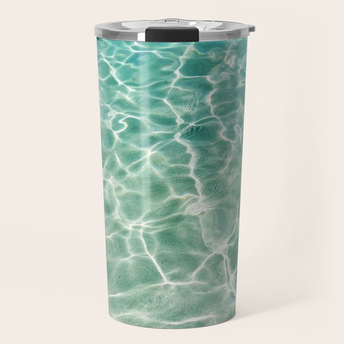 Clear Aqua Blue Ocean Water Travel Mug Gallery Image 1
