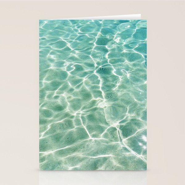Clear Aqua Blue Ocean Water Stationery Card Gallery Image 2