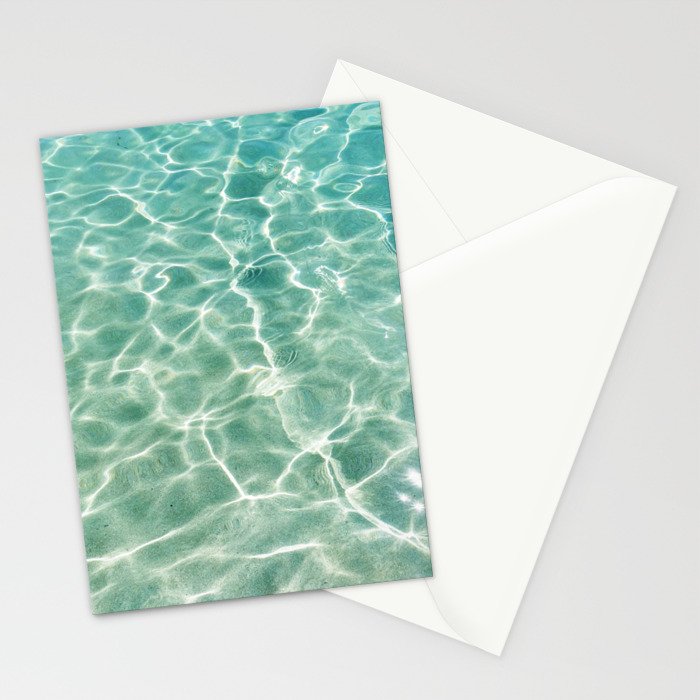 Clear Aqua Blue Ocean Water Stationery Card Gallery Image 2