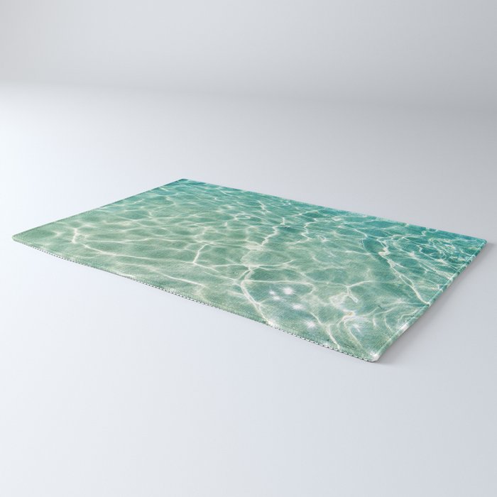 Clear Aqua Blue Ocean Water Rug Gallery Image 3