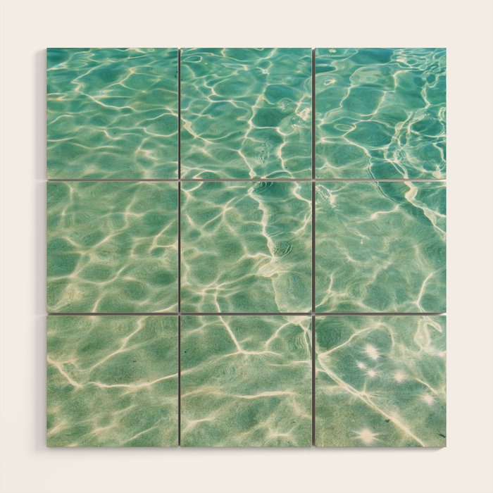 Clear Aqua Blue Ocean Water Wood Wall Art Gallery Image 1