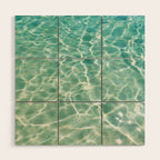 Clear Aqua Blue Ocean Water Wood Wall Art Gallery Image 1