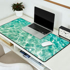 Clear Aqua Blue Ocean Water Desk Mat Gallery Image 2